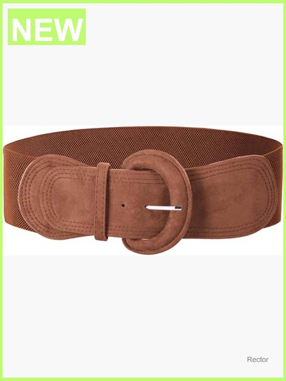Stretchy Suede Elastic Wide Belt with Chunky Buckle S-XXL
